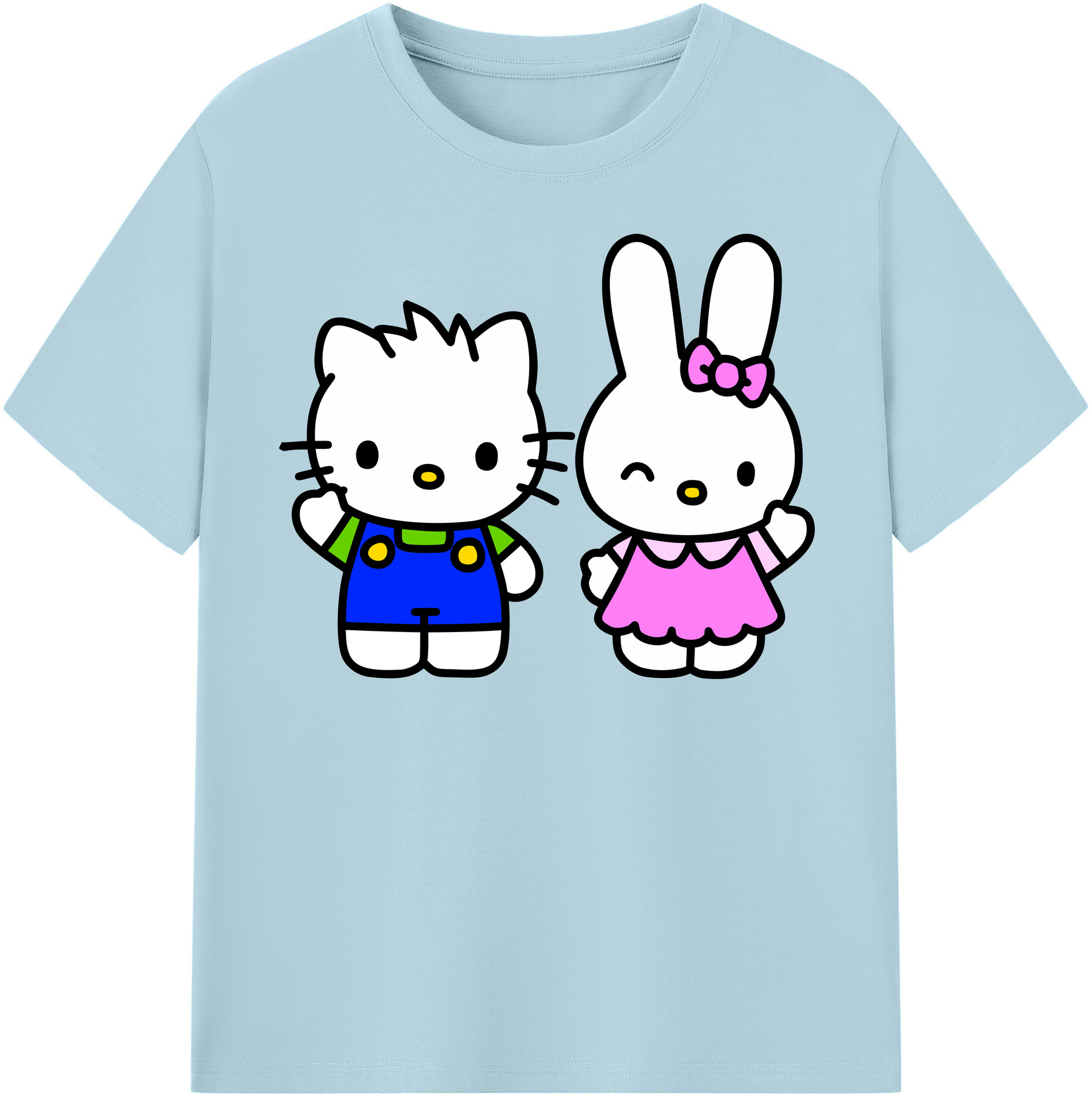 （画像用） Hello Kitty ハローキティ 綿100％半袖Tシャツ（フロントプリント）